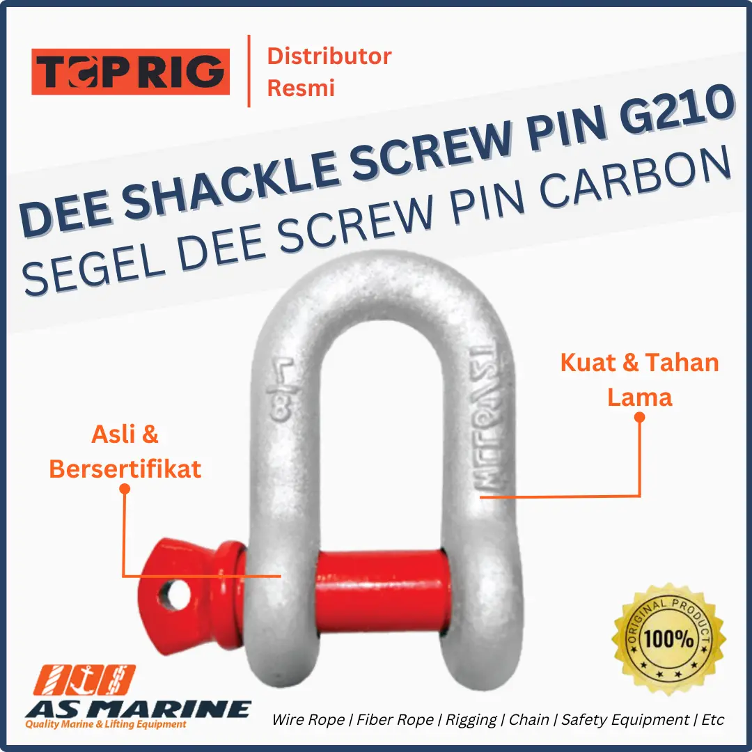 dee shackle screw pin toprig g210